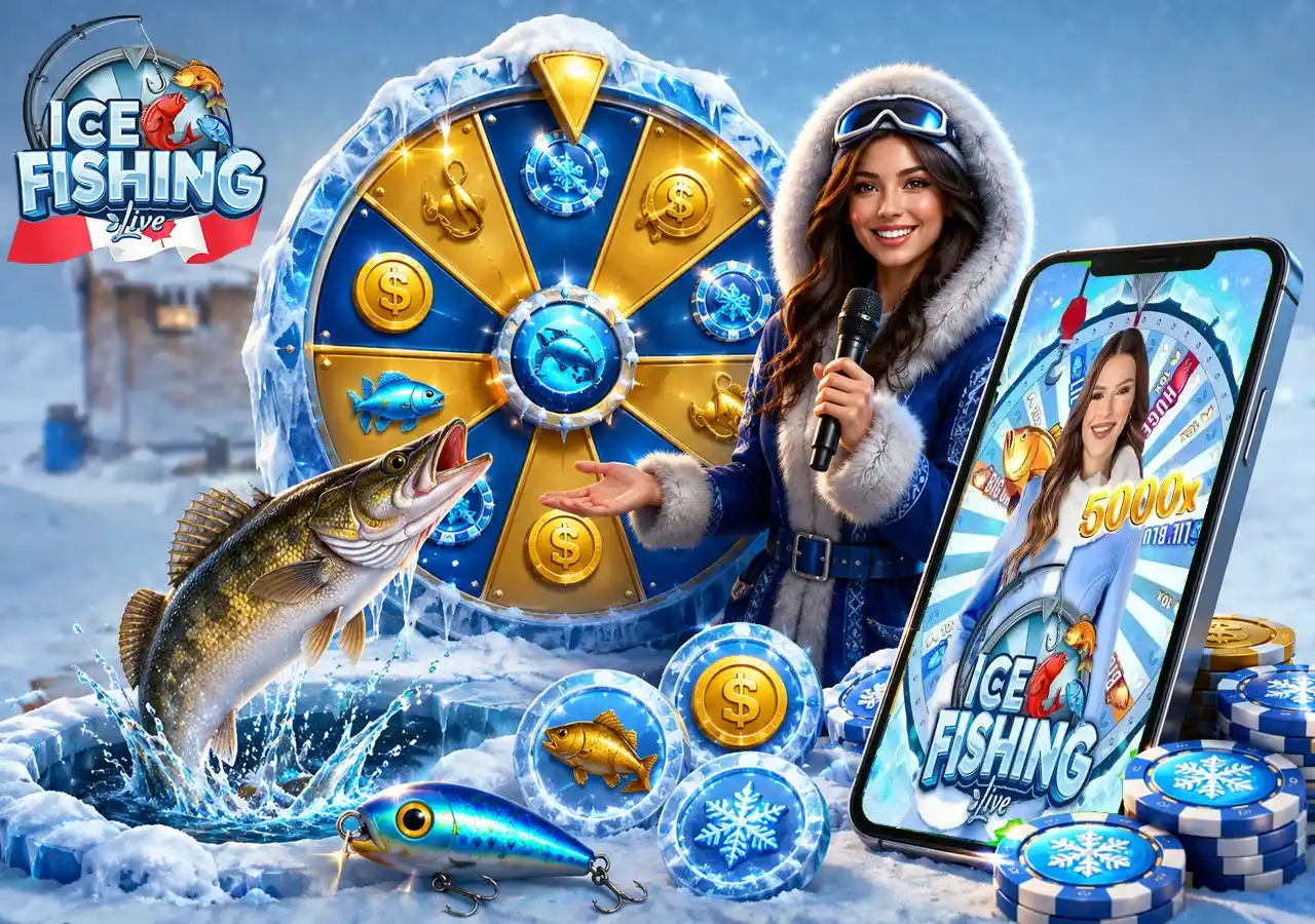 Jeu de roue d’argent avec présentateur live et bonus de pêche