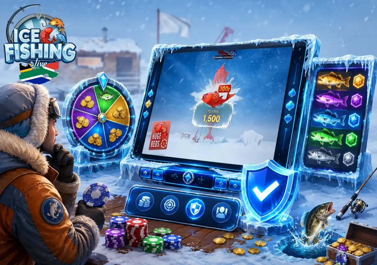 Ice Fishing demo mode with practice play, game preview and risk-free learning